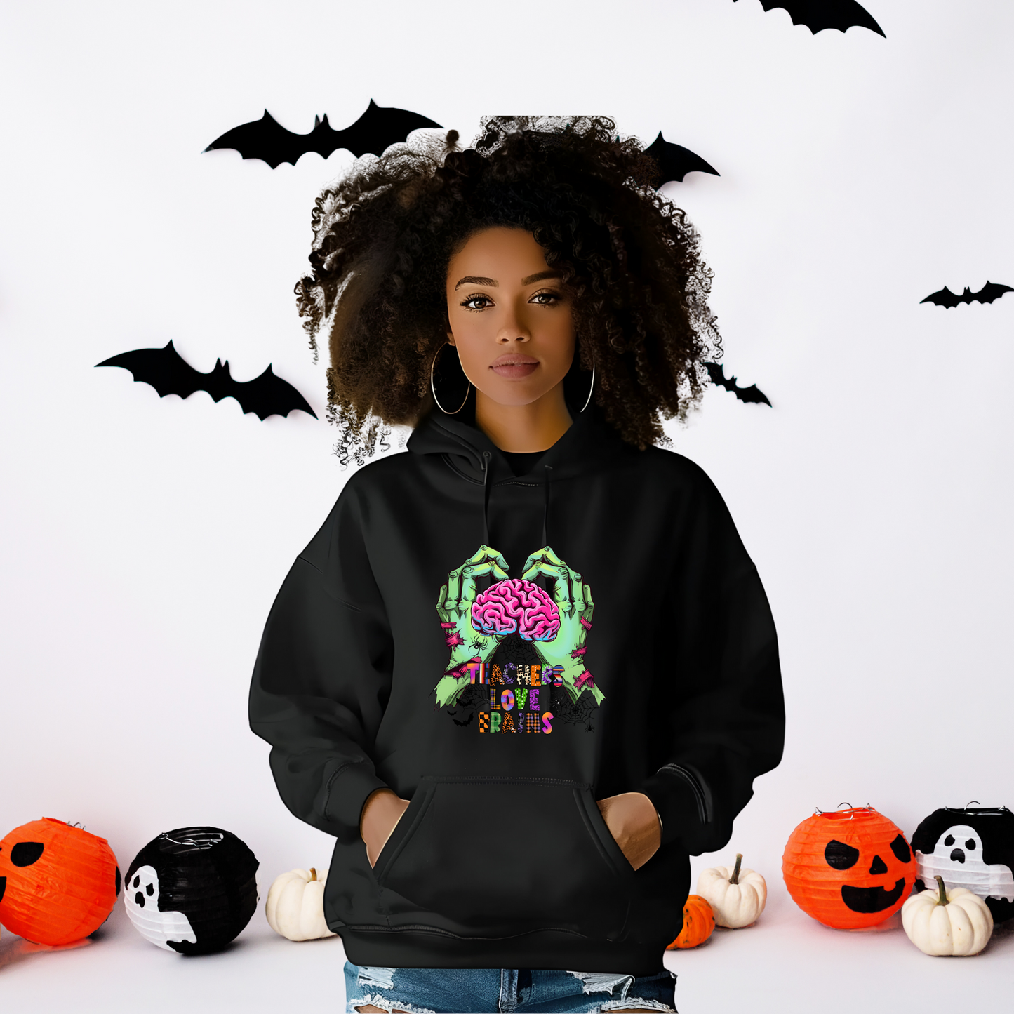 Teachers Love Brains - Halloween Shirt|Sweatshirt|Hoodie