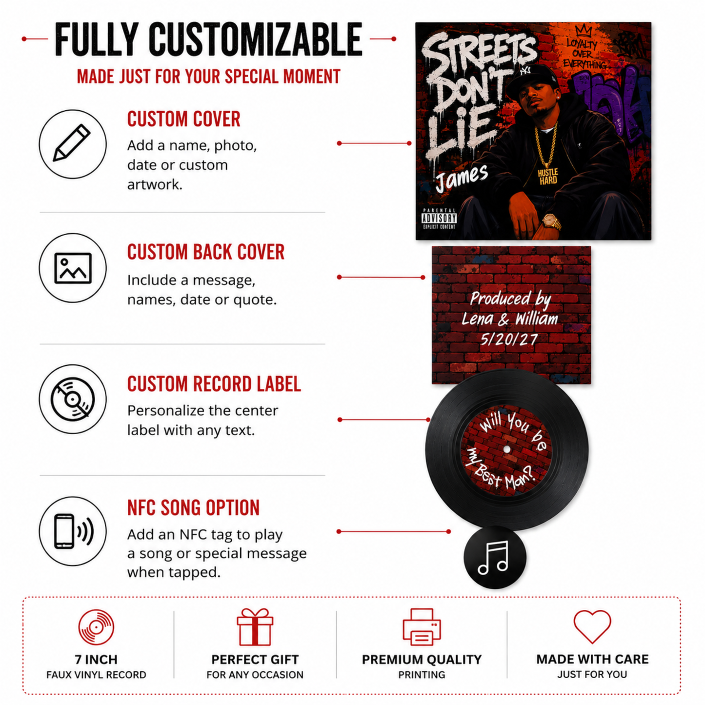 7" Faux Vinyl Record