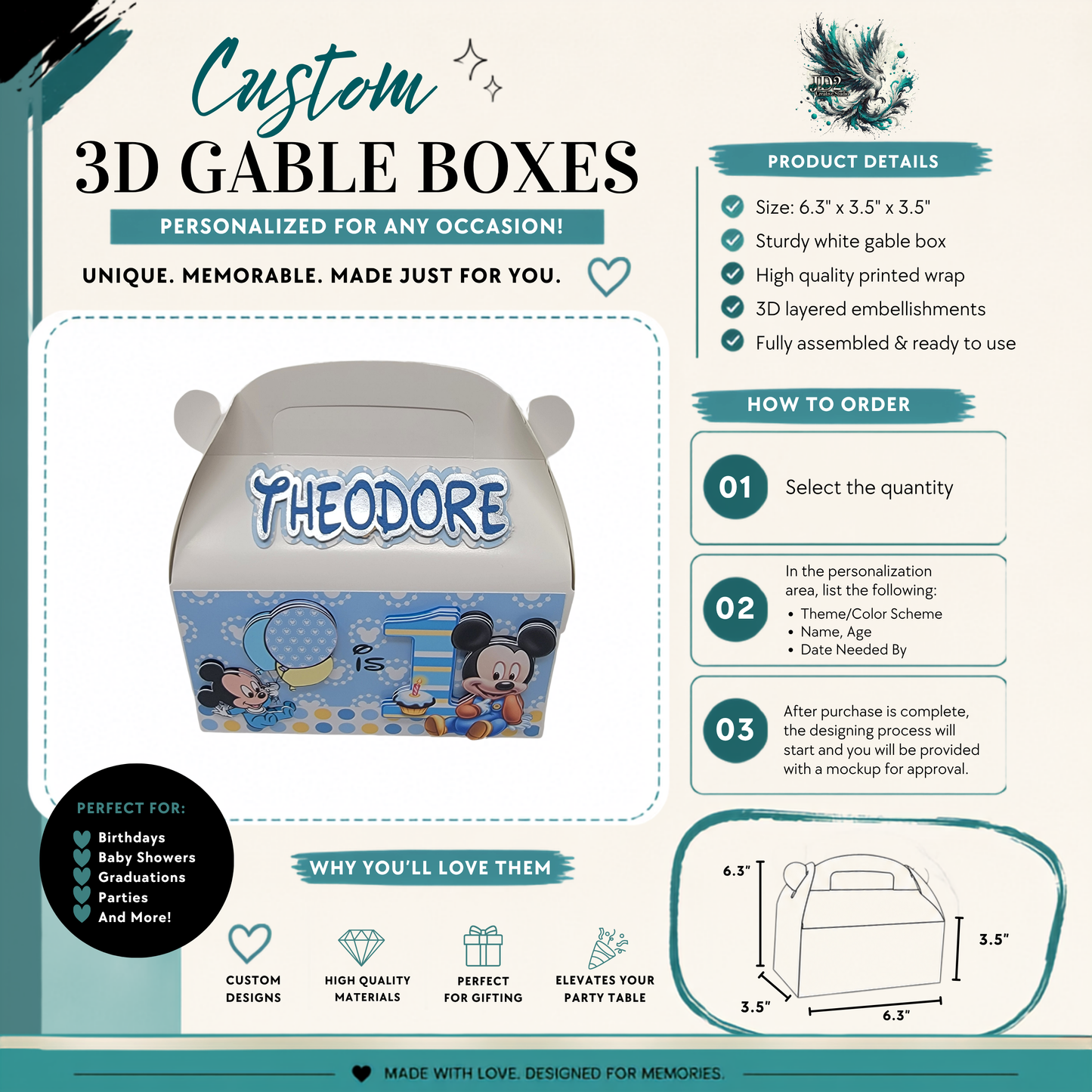 3D Gable Box