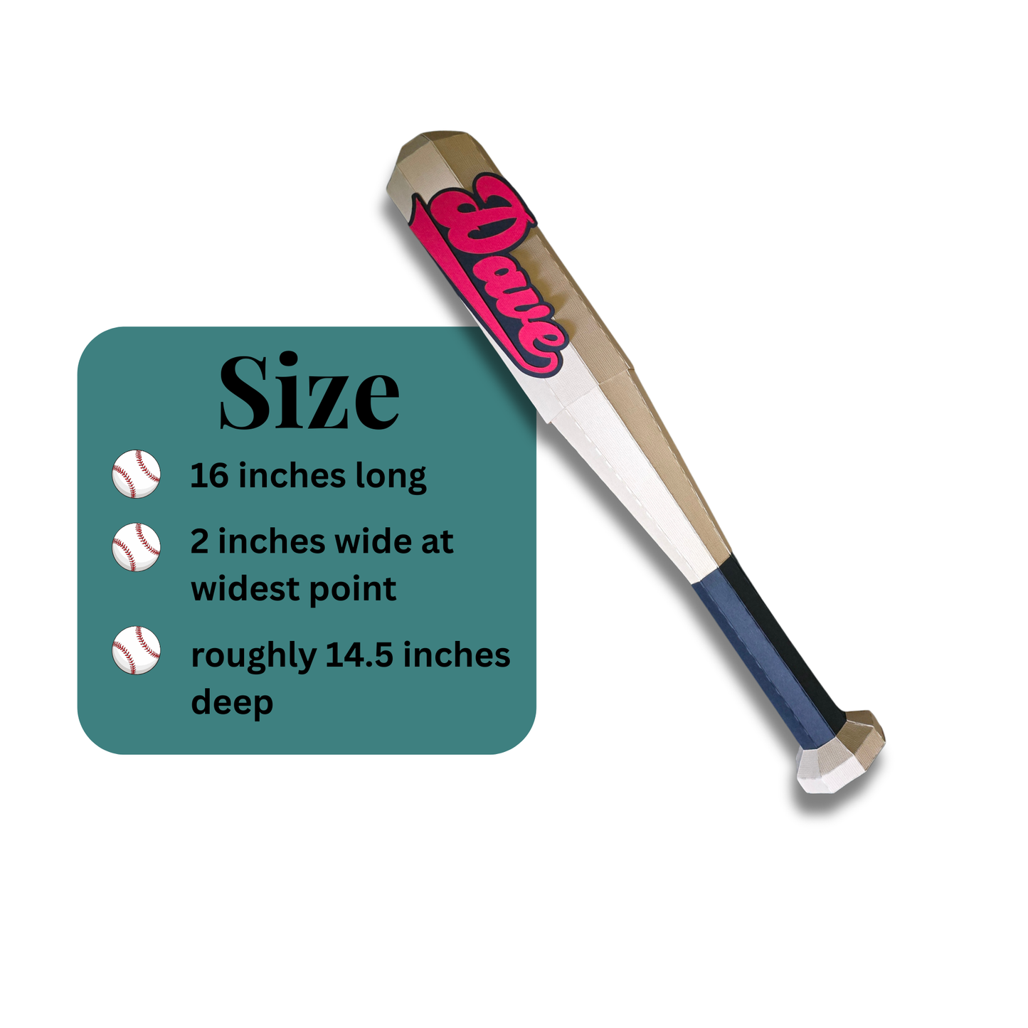 3D Baseball Bat Box