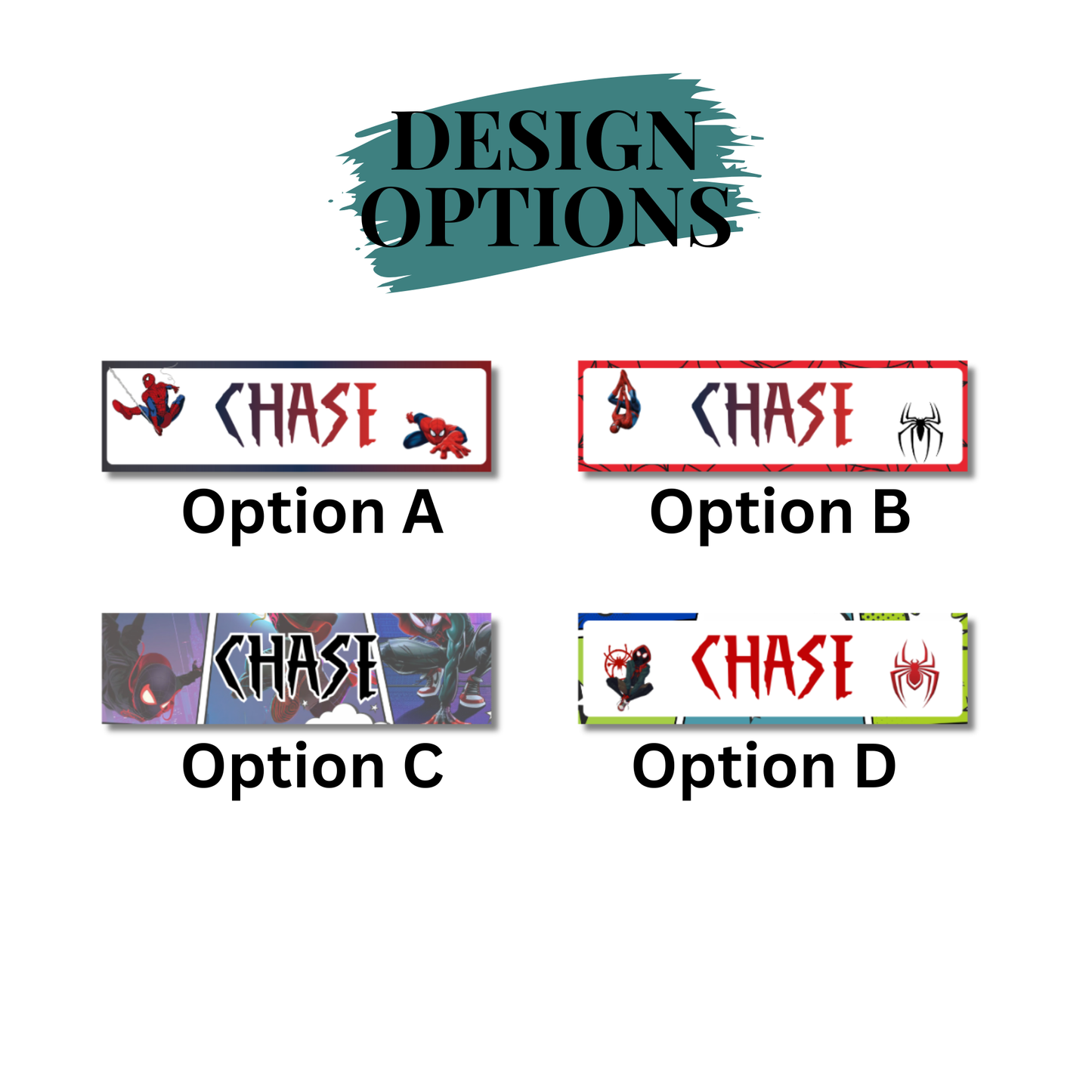 Spidey Personalized School Labels Waterproof