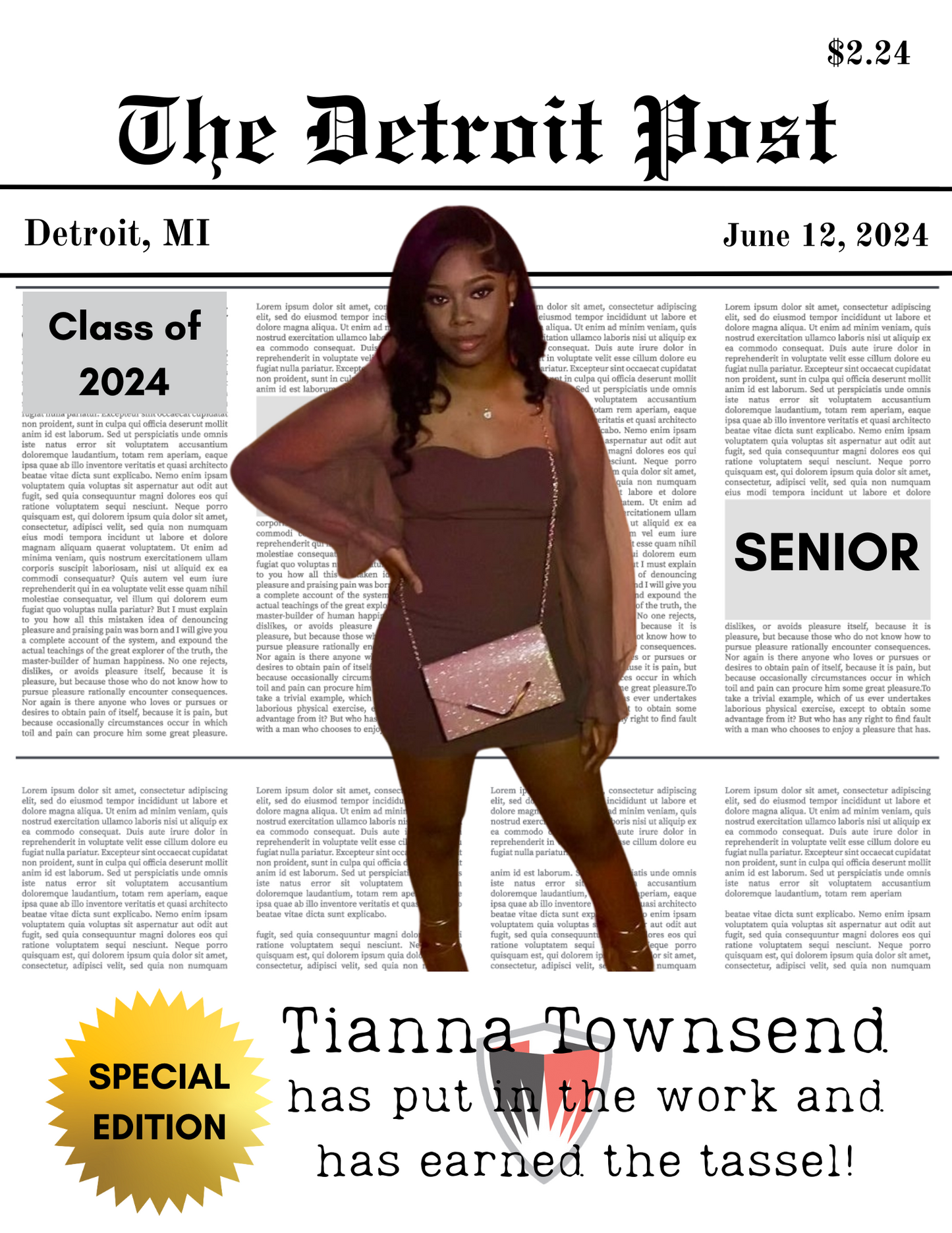 Digital Newspaper Grad Announcement