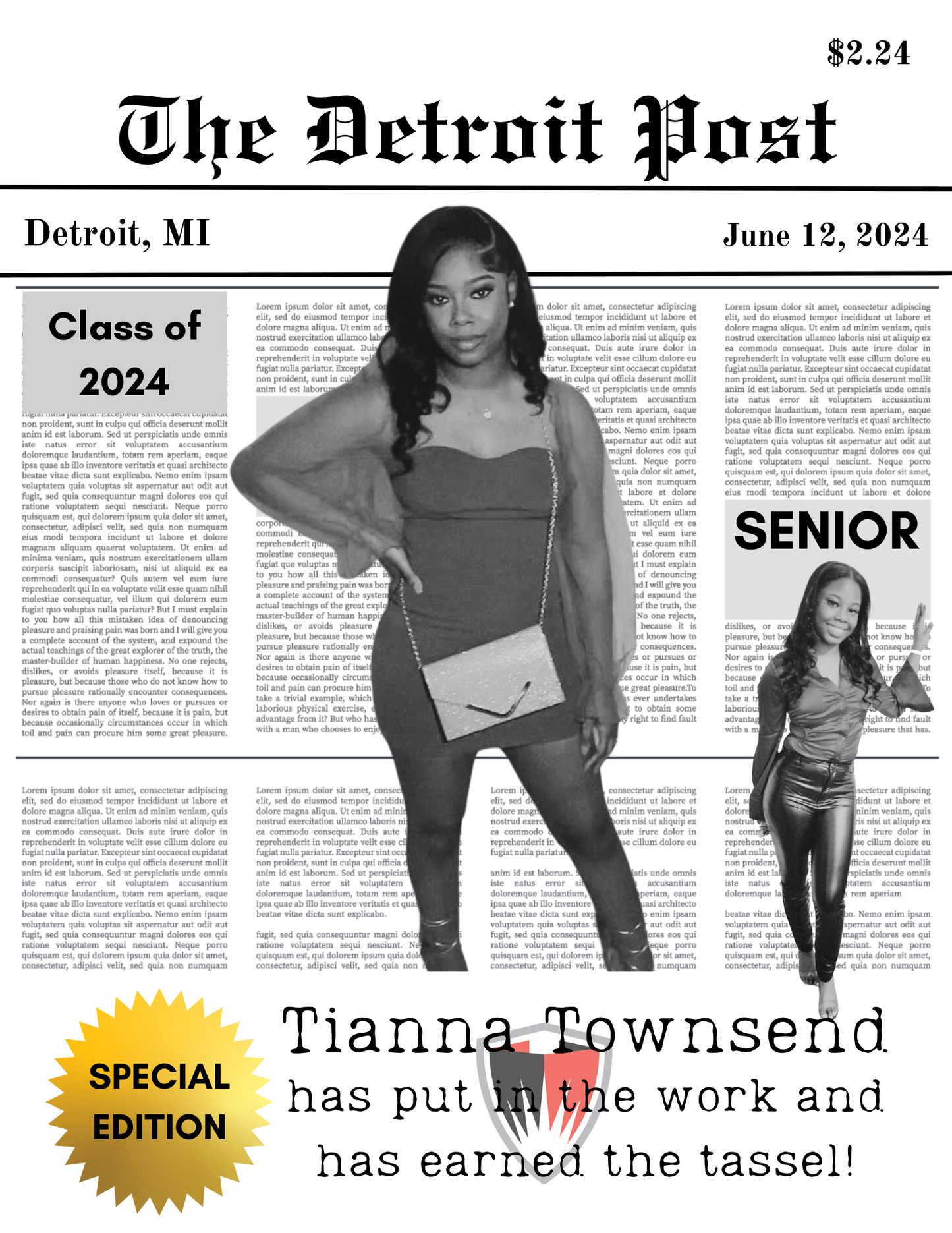 Digital Newspaper Grad Announcement